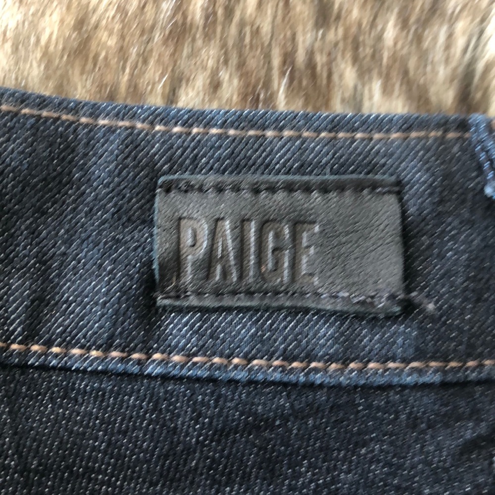 Paige edgemont dark skinny jeans w/ zipper detail - Picture 4 of 10